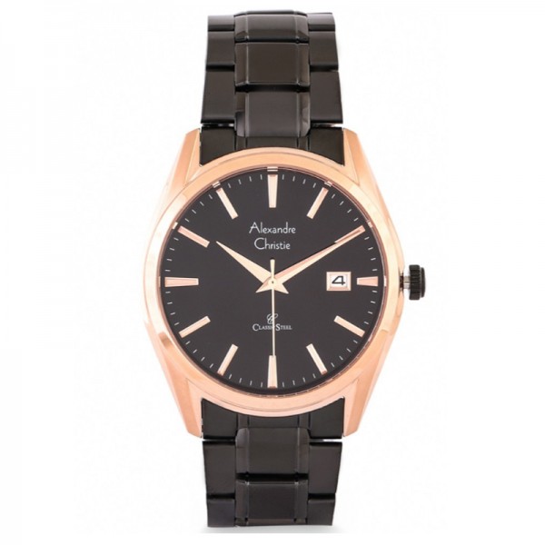 Alexandre Christie AC 8554 Rosegold Black Man MDBBRBA